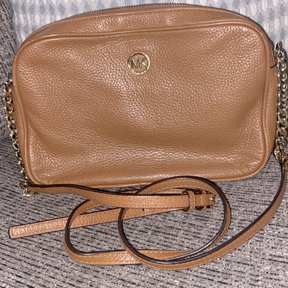 Michael Kors Brown Leather Crossbody Bag